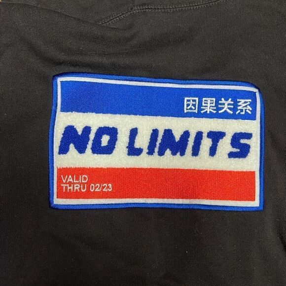 Forever 21 Womens Embroidered No Limits Hoodie Sweater Medium - Picture 9 of 11